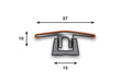 Wood Effect Metal Profile - T12 Section